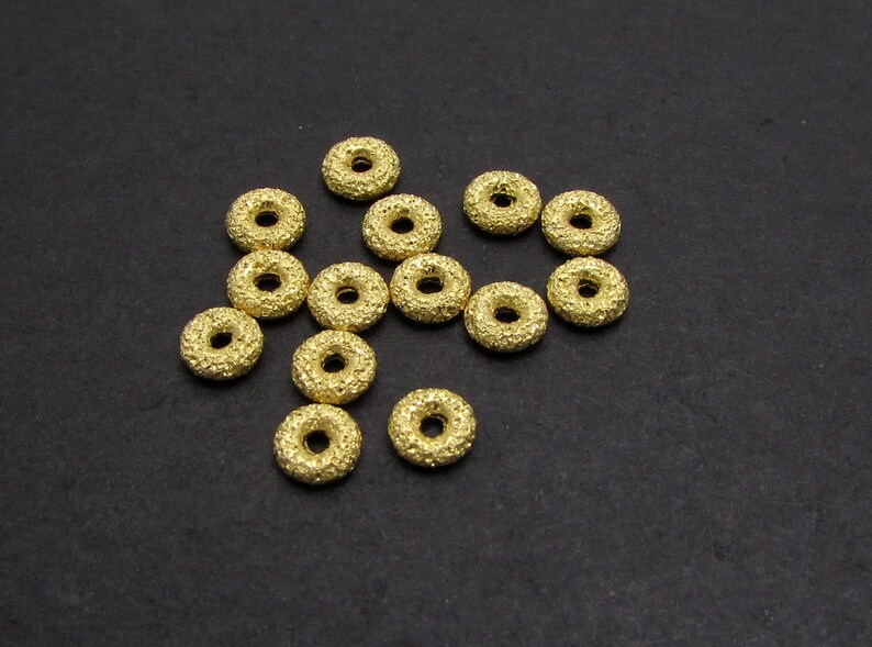 10 Pcs 3.5mm 24k Gold Plated Over Sterling Silver Spacers Etsy