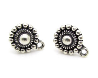 2 Pcs (1 Pair), Sterling Silver Ear Post + Ear Nuts