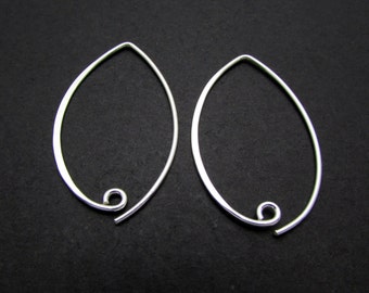 4 Pcs,  Sterling Silver Ear Wires
