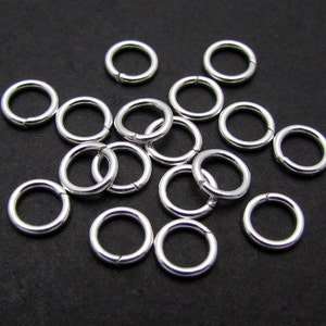 20 Pcs, 6mm, 22ga, Sterling Silver Open Jump Ring