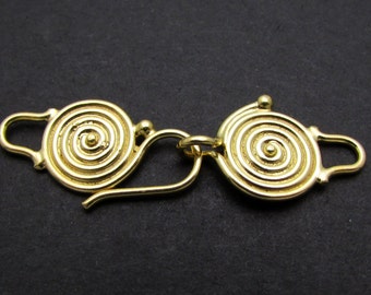 24k Gold over Sterling Silver Clasp, 1 Pc