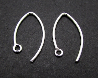 4 Pcs, 10.5x20mm, Sterling Silver Ear Wires