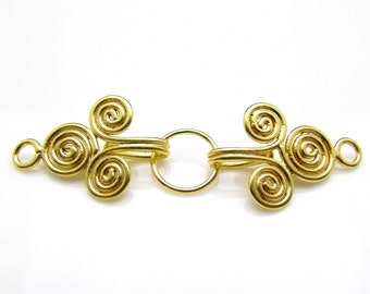 1 Pc, Gold Clasp, 24k Gold plated over sterling silver