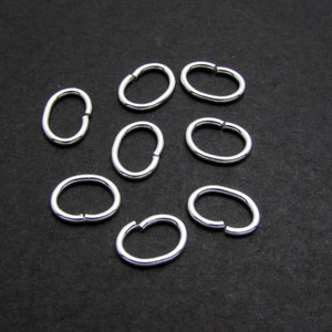 Sterling Silver Open Jump Ring, 19ga, 7x5mm, 10 Pcs