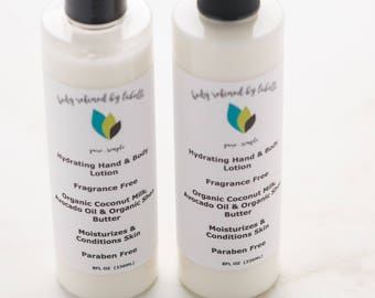 Fragrance Free Body Lotion, Unscented Lotion, Shea Butter Lotion, Body Lotion, Natural Lotion, Vegan Lotion, Hand Lotion