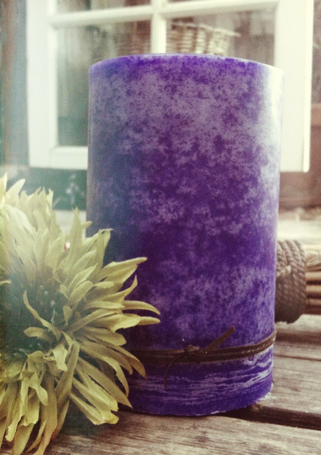 Stunning Purple 4 x 6.5 candle with a Exotic Plumeria/Lilac Etsy