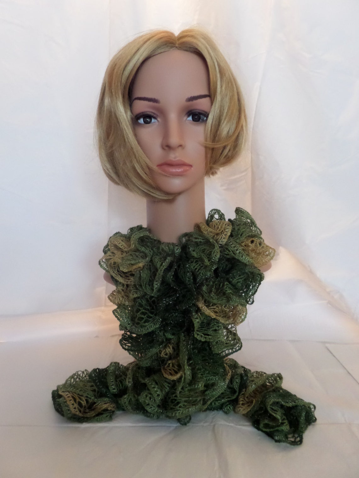 Womens Handmade Scarves Ladies Frilly Neck Scarf Multi Color Etsy