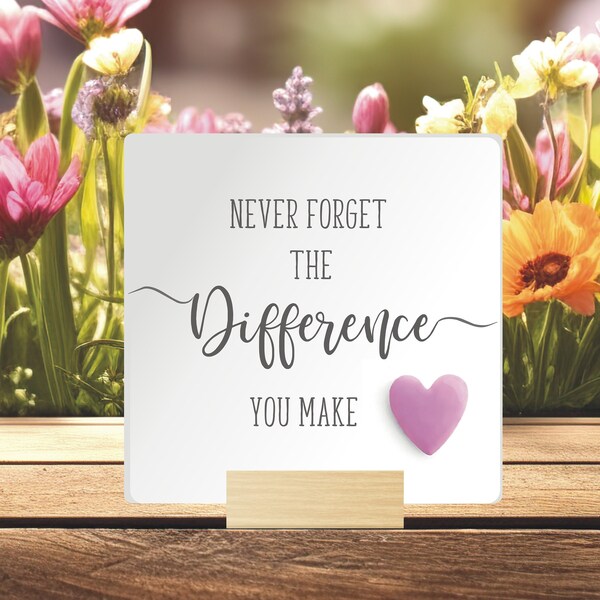 Dankeskarte \"Never Underestimate The Difference You Make\" – Perfekt Für Freundin, Mutter, Schwester