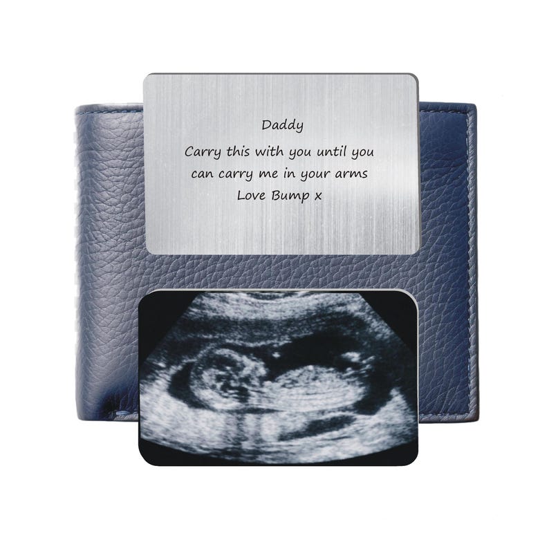 baby ultrasound scan wallet card Father's Day keepsake gift for Dad to be