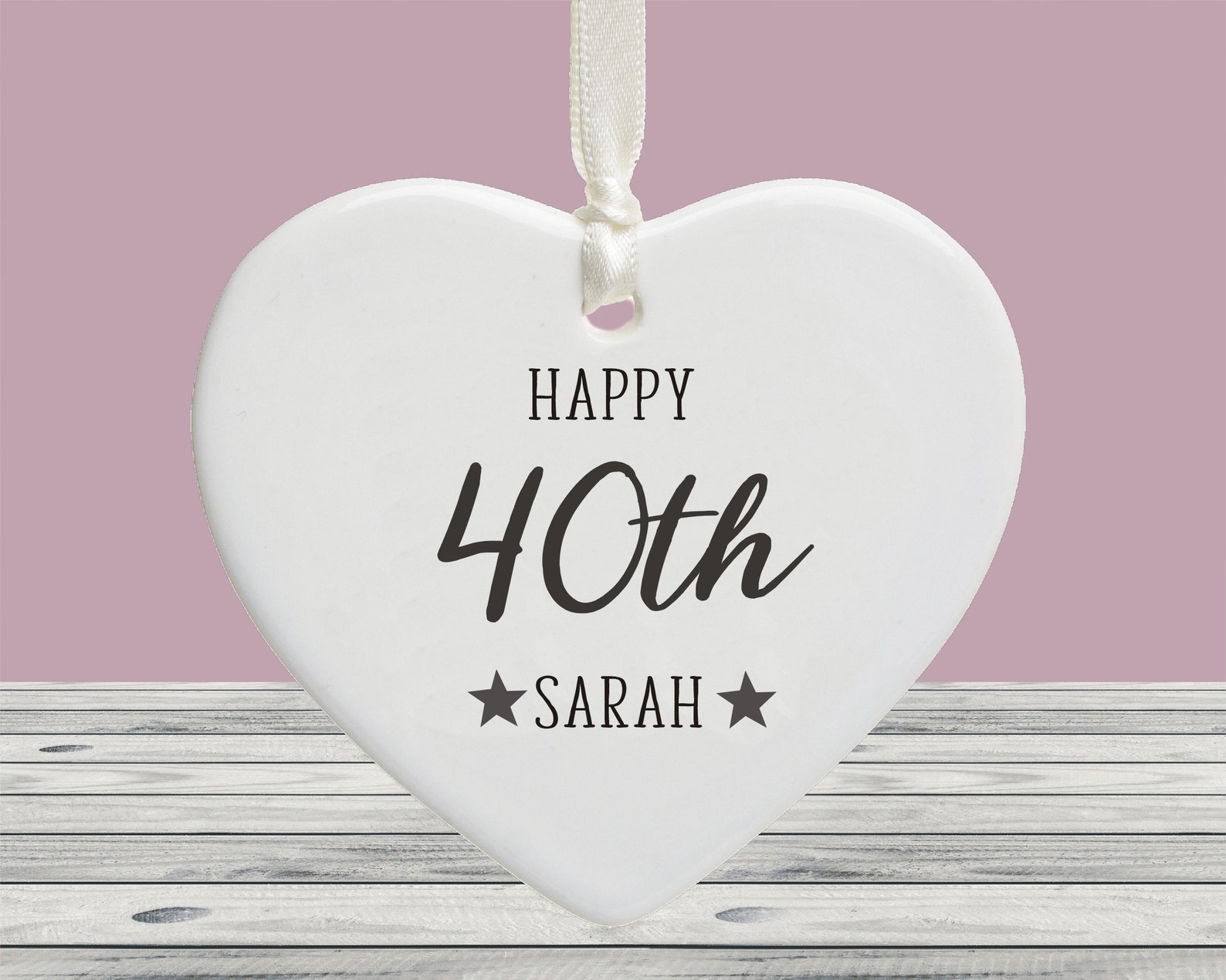 Personalised Milestone 40th Birthday Ceramic Ornament  Etsy