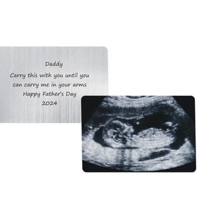 Double sided baby scan wallet card keepsake