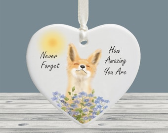 Never Forget How Amazing You Are Ceramic Keepsake Heart, Lifting Spirits, Friend Appreciation Gift, Thank You Gift, Teacher, Sister Keepsake