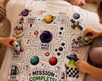 Funny Dad Gift Shirt, Kids Play Space Maze on Dad's Back, Interactive Father's Day Tee, Unique Gift for Dad from Kids, Grandpa Shirt