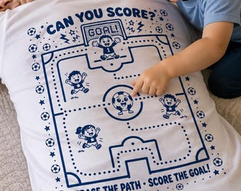 Soccer Dad Interactive Game Shirt — Toddler Finger Tracing Activity Tee | Funny Father's Day Soccer Gift | Keep Kids Busy Shirt