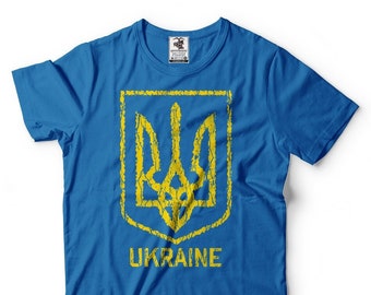 Ukraine Flag T-Shirt Proud Ukrainian Patriotic Ukrainian T-Shirt Ukraine Coat Of Arms Trident Ukraine T shirt