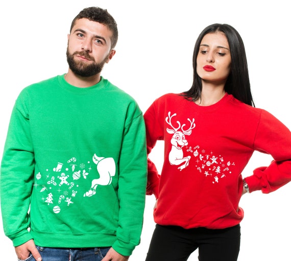 Couples matching shop christmas jumpers