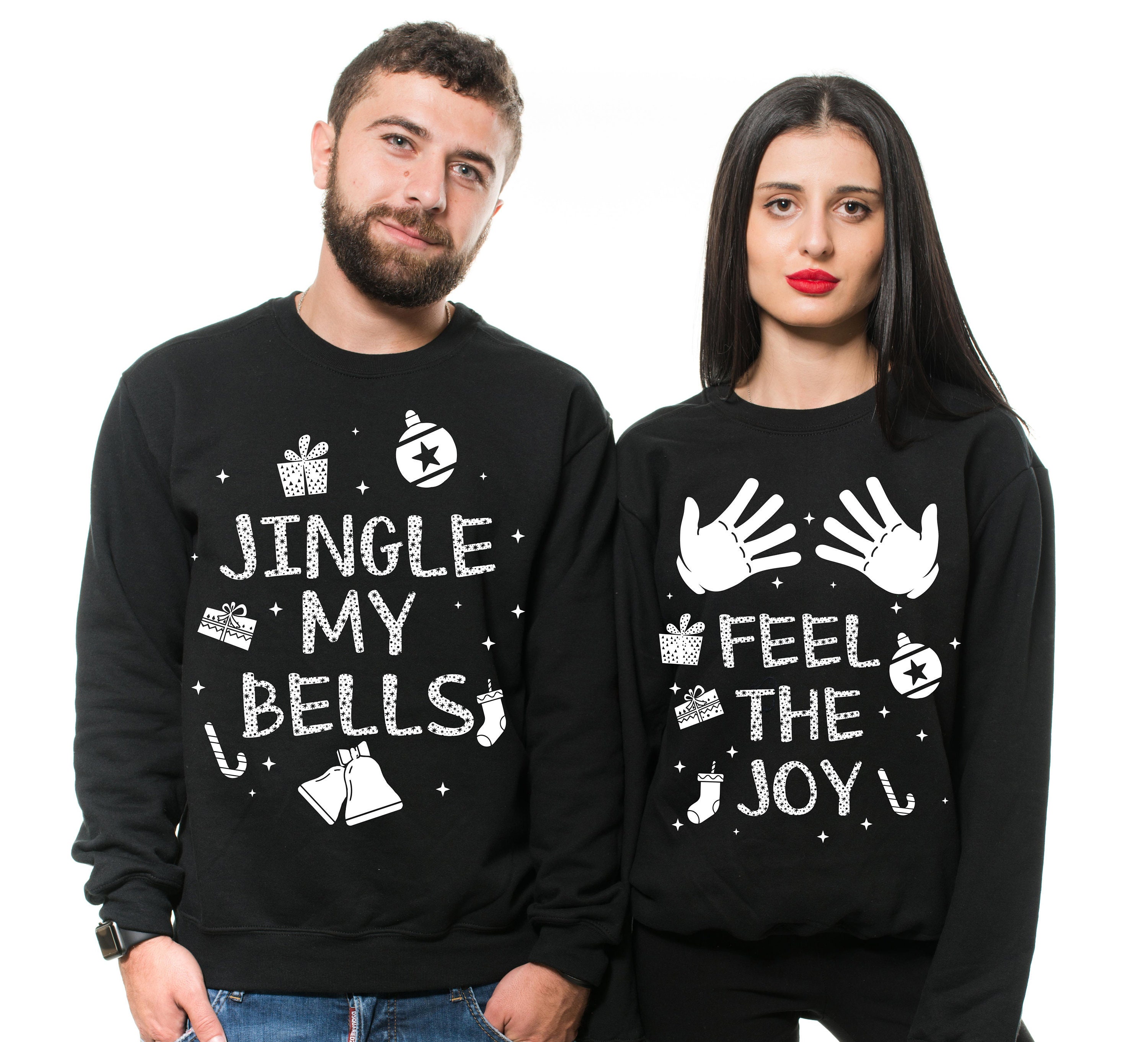 funny couple ugly christmas sweaters