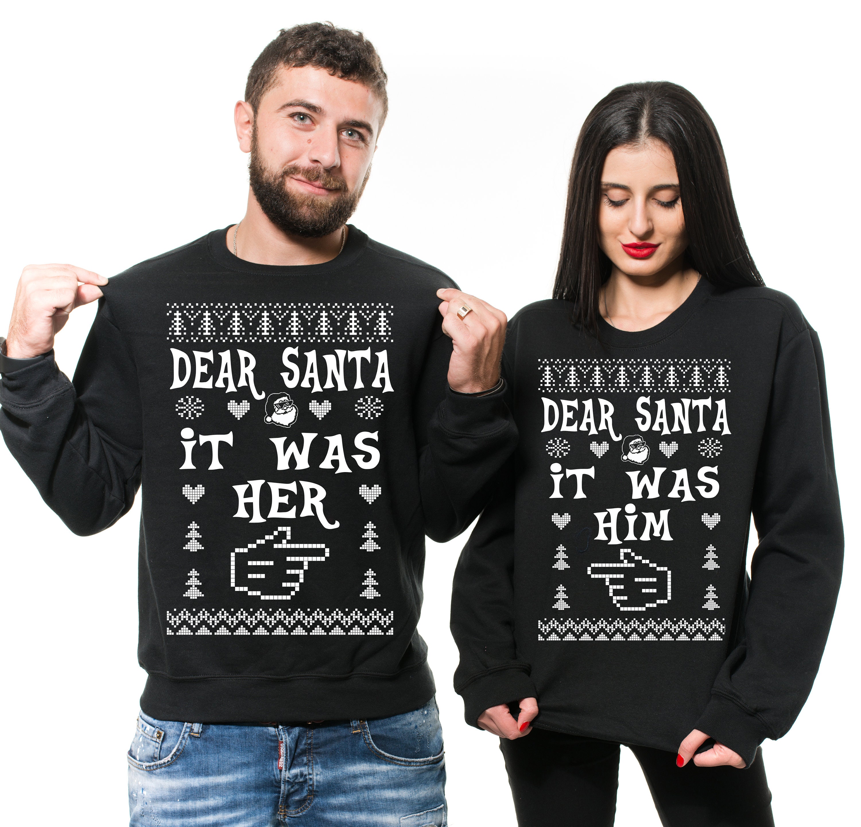 Matching Couples Sweatshirts Ugly Christmas Sweaters Family | Etsy