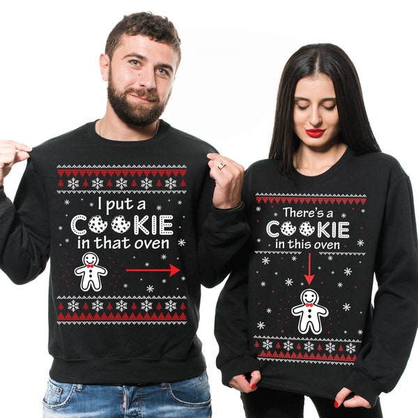 Christmas Pregnancy Announcement Shirts, Christmas Maternity Couples Sweatshirts, Ugly Christmas Sweaters, christmas maternity