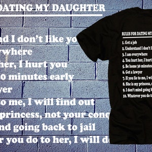 Rules for Dating My Daughter Graphic T-Shirt, Father's Day Gift