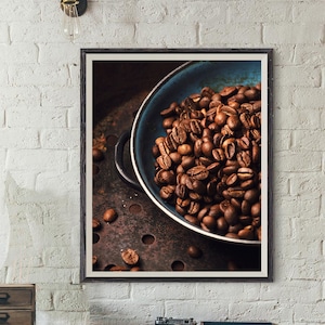 PRINTABLE &quot;Coffee beans&quot; digital download photography wall art suitable for large format