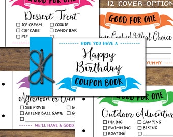 Kids Coupon Book. Printable gift idea. Instant download. DIY PDF print. Birthday coupons Easter coupon book vouchers. Child reward coupons.