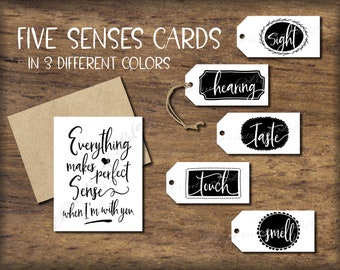 five senses gift tags card 5 senses birthday instant download printable diy christmas gift for him her husband wife valentines love - What To Buy My Husband For Christmas five senses gift tags card 5 senses birthday instant download printable diy christmas gift for him her husband wife valentines love - What To Buy My Husband For Christmas