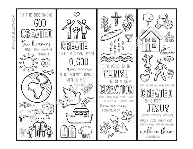 coloring bible bookmarks instant download printable book etsy