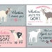 Kids Valentine Cards for School. Cute Goat Animals. Valentines - Etsy