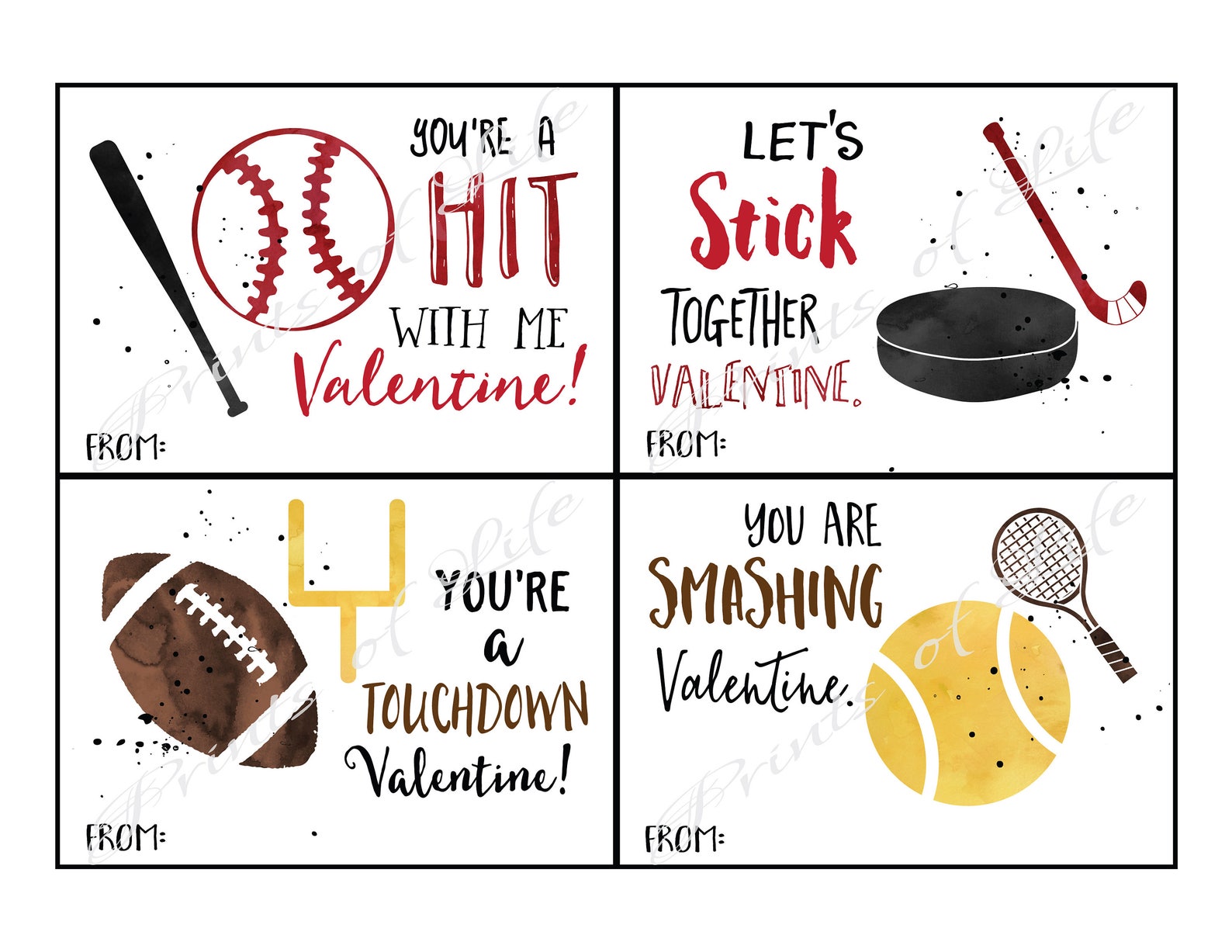 Kids Valentine Cards. Sports Valentines Day. Boys Girls. Etsy UK