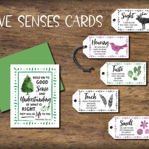 5 Senses Gift Tags Printable Labels 1st Anniversary Gift for