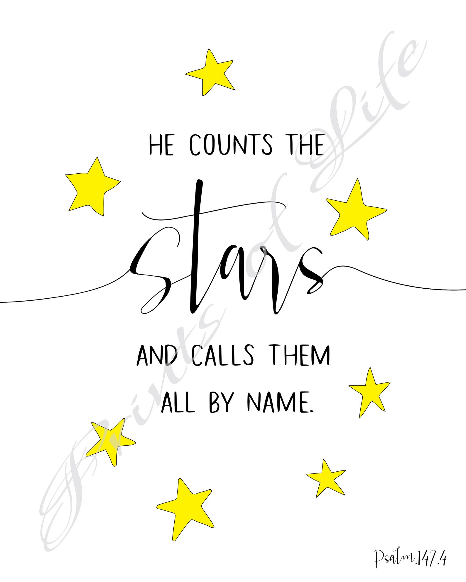 he counts the stars one and all he counts the stars one and all