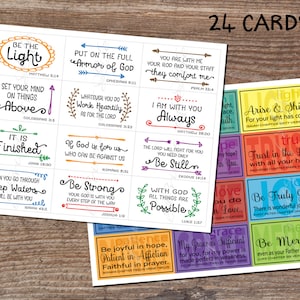 Bible verse notes. Lunchbox cards. Instant download printable. Memory cards. Notes for spouse, friend, family member.