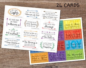 Bible verse notes. Lunchbox cards. Instant download printable. Memory cards. Notes for spouse, friend, family member.