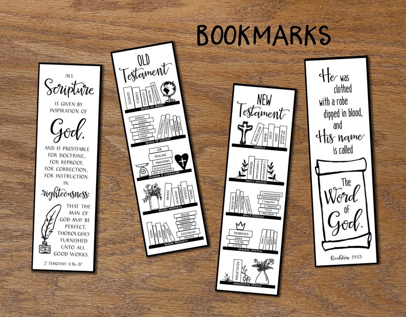 Bible Bookmark Tracker. Bookshelf. Christian Book marks. Instant download. DIY printable reading shelf. Book lover gift. Read planner page. image 1