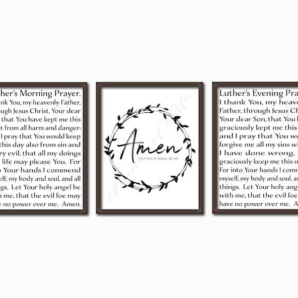 Martin Luther Morning and Evening Prayer - Etsy Australia