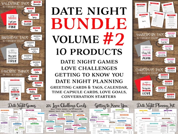 Date Night Games Bundle for Couples Printable, Instant Download