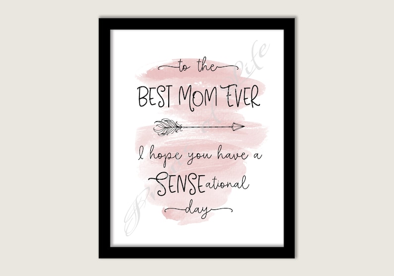 5 Senses Gift Tags & Card for Mom. Five Senses for Her. - Etsy