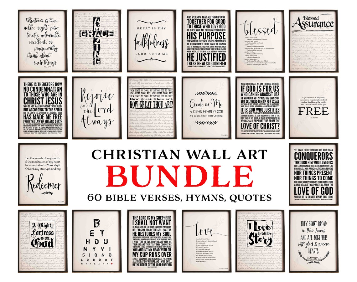 BUNDLE Christian wall art. Instant download print. Printable | Etsy