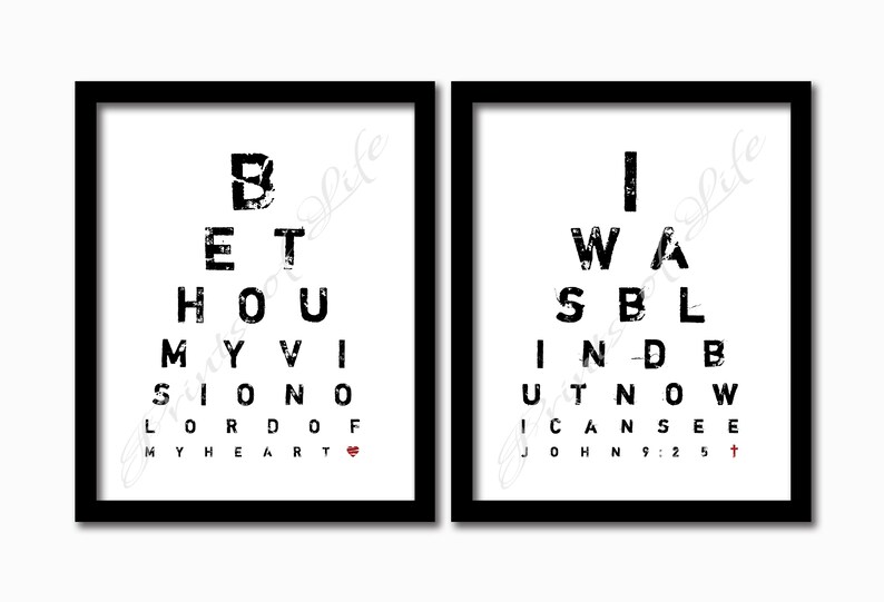 set of 2 eye chart printables instant download pdf jpg etsy