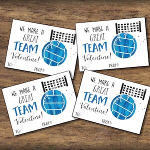 Volleyball. Kinder Valentinskarten. Sport Valentinstag. Jungen Mädchen. Sofortiger Download Pdf druckbarer DIY Druck. Klassenzimmer Schule Tags. kvc