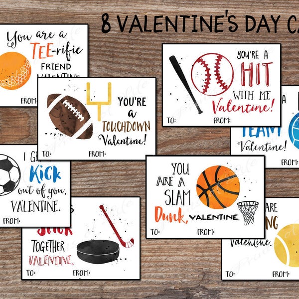 Sports Valentine - Etsy Sports Valentine - Etsy