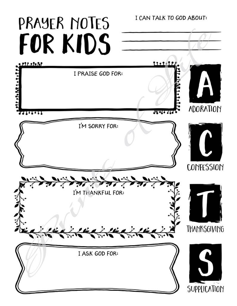Prayer Notes for Children. PDF printable. Quick obtain. Boys, ladies, youth, youngsters. Worksheet magazine. Bible research advisor planner. Pray Functions. photograph regarding Acts Prayer Printable titled Prayer Notes for Young children. PDF printable. Prompt obtain. Boys, gals, youth, youngsters. Worksheet magazine. Bible analyze direct planner. Pray Functions.