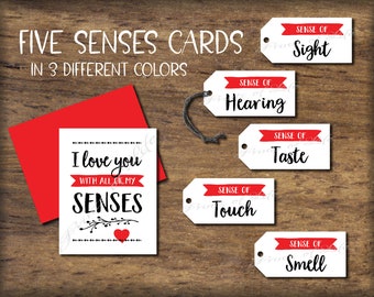 Senses Gift Tags Date Night Five Senses Instant