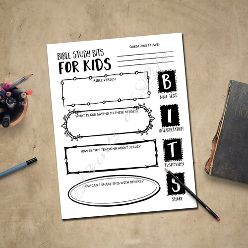 Bible Journaling Pages for Kids Printable Bible Journal Page - Etsy