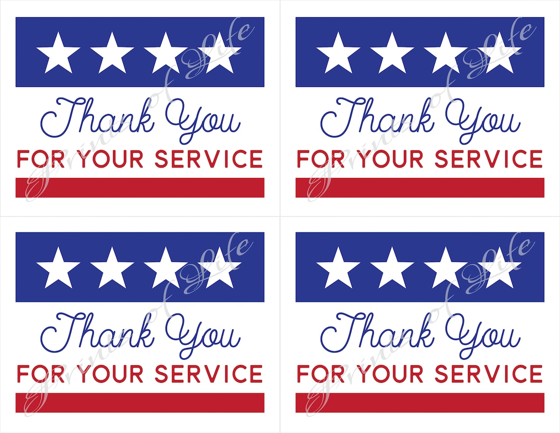 Patriotic Thank You Cards. Small Acts of Kindness. Instant Etsy