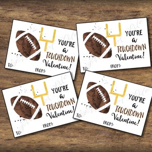 Fußball. Valentinstag Karten. Sport Valentinstag. Jungen Mädchen. Sofortiger Download Pdf DIY Druck. Klassenzimmer Schule tags. kvc