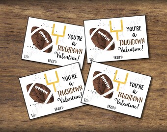 Fußball. Valentinstag Karten. Sport Valentinstag. Jungen Mädchen. Sofortiger Download Pdf DIY Druck. Klassenzimmer Schule tags. kvc
