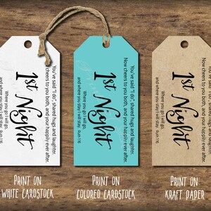Wedding Firsts Wine Gift Tags. Instant Download Printable. Marriage ...