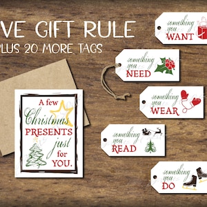 4 Gift Rule Tags - 60+ Gift Ideas for 2024